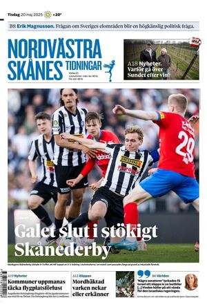 Förstasida Nordvästra Skånes Tidningar