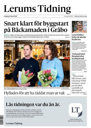 Förstasida Lerums Tidning