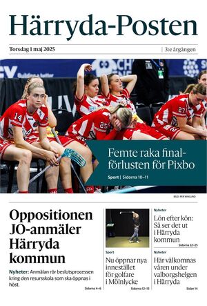 Förstasida Härryda-Posten