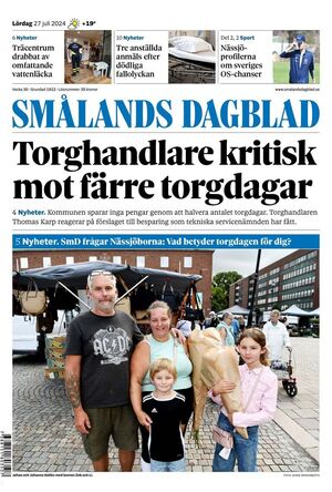 Förstasida Smålands Dagblad
