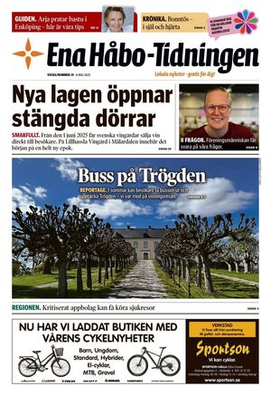 Förstasida Ena Håbo-tidningen