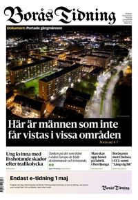 Förstasida Borås Tidning