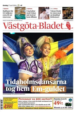 Förstasida Västgöta-Bladet