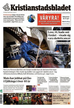 Förstasida Kristianstadsbladet