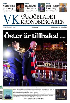 Förstasida Växjöbladet Kronobergaren