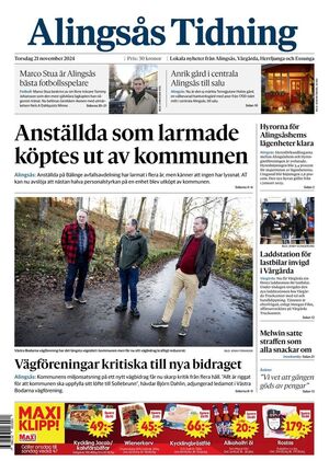 Förstasida Alingsås Tidning