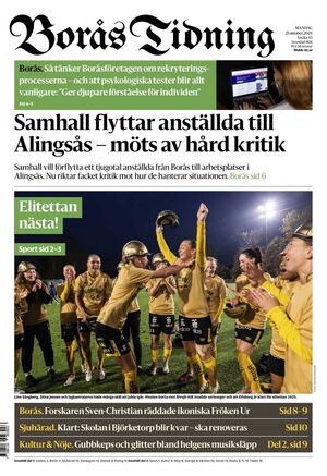 Förstasida Borås Tidning