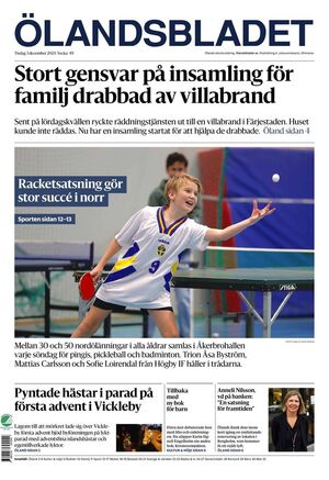 Förstasida Ölandsbladet