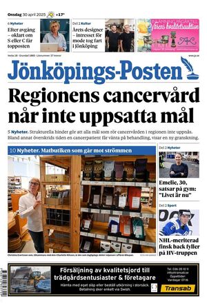 Förstasida Jönköpings-Posten