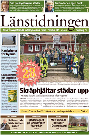 Förstasida Länstidningen Östergötland
