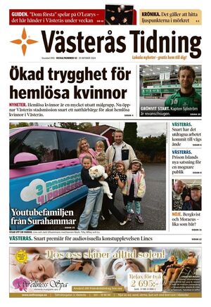 Förstasida Västerås Tidning