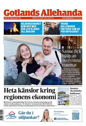Förstasida Gotlands Allehanda