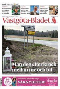 Förstasida Västgöta-Bladet