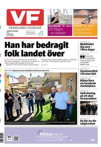 Förstasida Värmlands Folkblad