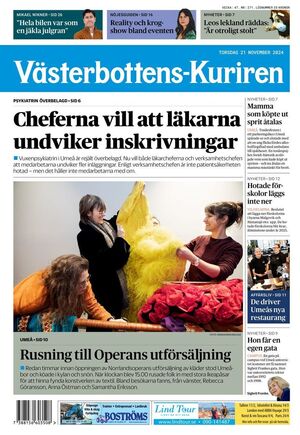 Förstasida Västerbottens-Kuriren