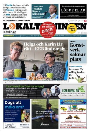 Förstasida Lokaltidningen Kävlinge