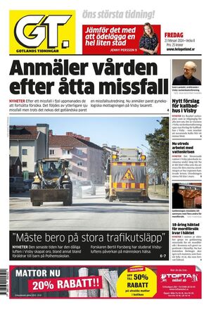 Förstasida Gotlands Tidningar