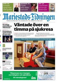 Förstasida Mariestads-Tidningen