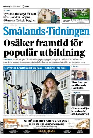 Förstasida Smålands-Tidningen