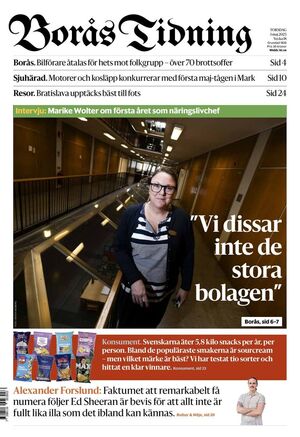 Förstasida Borås Tidning