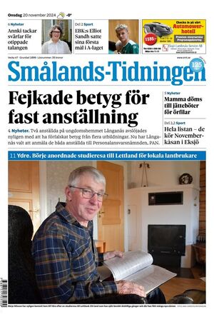 Förstasida Smålands-Tidningen