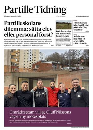 Förstasida Partille Tidning