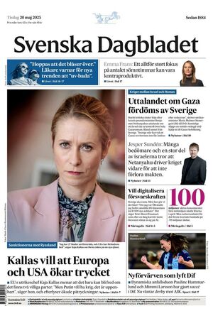 Förstasida Svenska Dagbladet