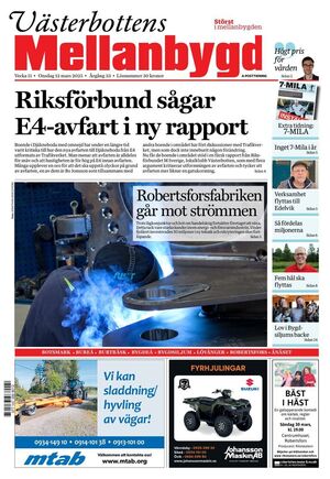Förstasida Västerbottens Mellanbygd