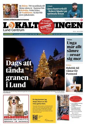 Förstasida Lokaltidningen Lund Centrum