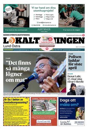 Förstasida Lokaltidningen Lund Östra