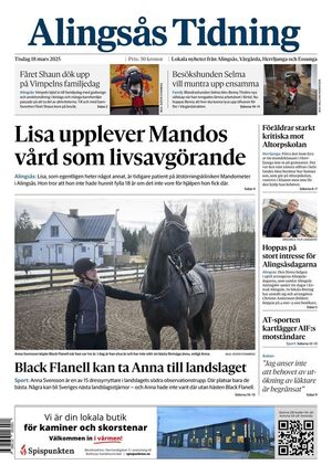 Förstasida Alingsås Tidning