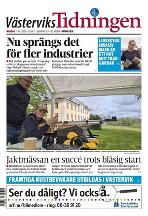 Förstasida Västerviks-Tidningen