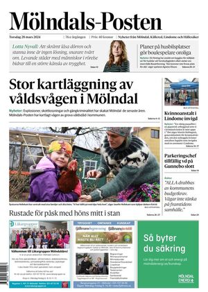 Förstasida Mölndals-Posten