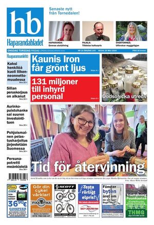 Förstasida Haparandabladet