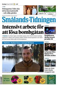 Förstasida Smålands-Tidningen