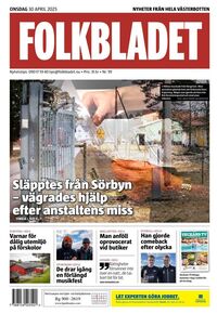 Förstasida Folkbladet Västerbotten