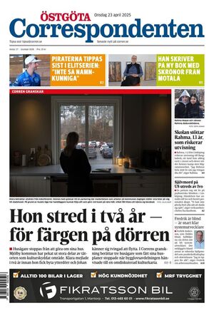 Förstasida Östgöta Correspondenten