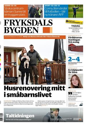 Förstasida Fryksdalsbygden