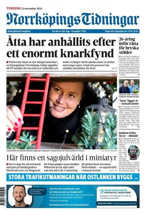 Förstasida Norrköpings Tidningar