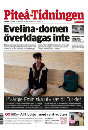 Förstasida Piteå-Tidningen