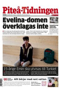 Förstasida Piteå-Tidningen