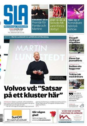 Förstasida Skaraborgs Allehanda