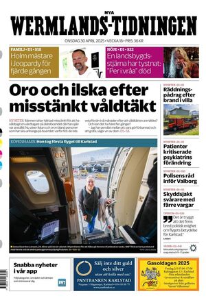 Förstasida Nya Wermlands-Tidningen