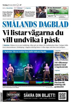 Förstasida Smålands Dagblad
