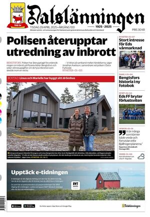 Förstasida Dalslänningen