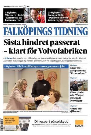 Förstasida Falköpings Tidning