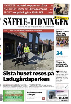 Förstasida Säffle-Tidningen