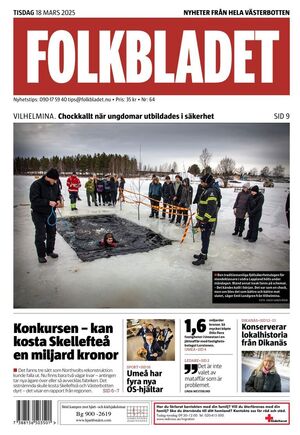 Förstasida Folkbladet Västerbotten