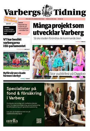 Förstasida Varbergs Tidning