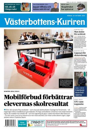 Förstasida Västerbottens-Kuriren